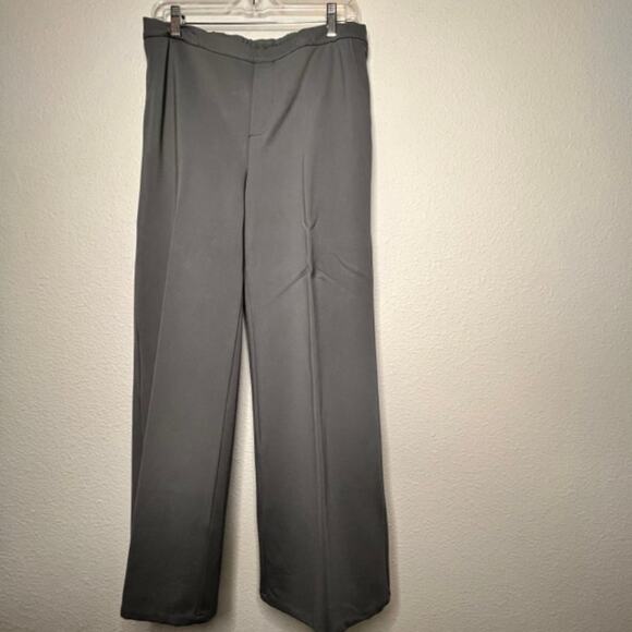 H by Halston Regular Ponte Knit Wide Leg Pants Sz 12 Gray - Picture 8 of 11